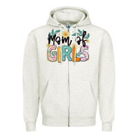 Oatmeal Heather mom of girls Zipper Hoodie - JahusDesignShop