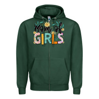 Sports Green mom of girls Zipper Hoodie - JahusDesignShop