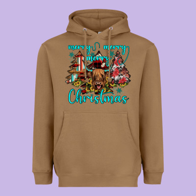 Merry Christmas Heavyweight Hoodie Designed By Jahusdesignshop