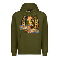 Army Green cowgirl horseshoe Premium Hoodie - RacoonDesign