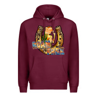 Burgundy cowgirl horseshoe Premium Hoodie - RacoonDesign