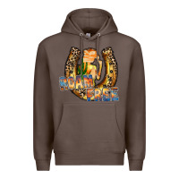 Coffee cowgirl horseshoe Premium Hoodie - RacoonDesign