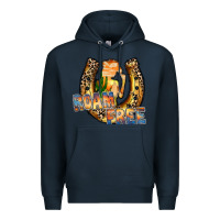 Navy cowgirl horseshoe Premium Hoodie - RacoonDesign