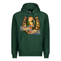Sports Green cowgirl horseshoe Premium Hoodie - RacoonDesign