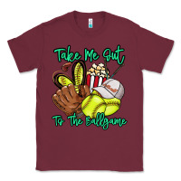 Burgundy Take me out to the ballgame Classic Tee - HowdyJamesFarm
