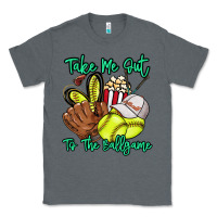 Charcoal Heather Take me out to the ballgame Classic Tee - HowdyJamesFarm