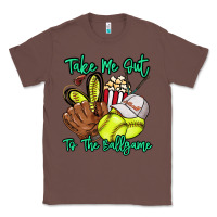 Chestnut Take me out to the ballgame Classic Tee - HowdyJamesFarm