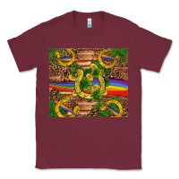 Burgundy st patricks day horseshoe shamrock rainbow gold Classic Tee - RanaPortraitStore