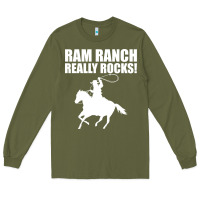 Army Green Ram Ranch Really Rocks! Long Sleeve Tee - Bettercallsaul