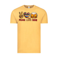 Vintage Mustard peace love beer bbs Vintage Tee - BundleAndBundleShop
