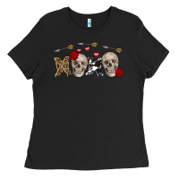 Xoxo Valentine Skulls Valentine's Day Ladies Tee | Teevron