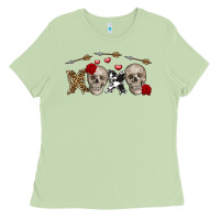 Matcha Xoxo Valentine skulls Valentine's Day Ladies Tee - FaDigitalArtStudio