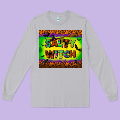 Salty Witch Tumbler Long Sleeve Tee Designed By Bundleandbundleshop
