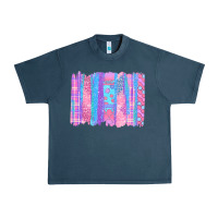 Midnight Navy Pink Easter Brushstrokes Urban Heavy Tee - BundleAndBundleShop