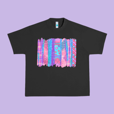 Pink Easter Brushstrokes Urban Heavy Tee Designed By Bundleandbundleshop