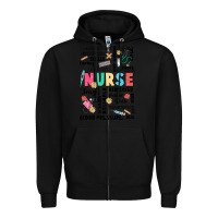 Black nurse word Zipper Hoodie - JahusDesignShop