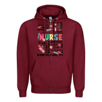 Burgundy nurse word Zipper Hoodie - JahusDesignShop