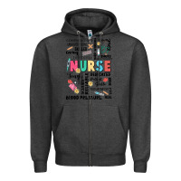 Charcoal Heather nurse word Zipper Hoodie - JahusDesignShop