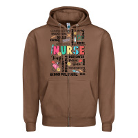 Chestnut nurse word Zipper Hoodie - JahusDesignShop