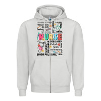 Dove Grey nurse word Zipper Hoodie - JahusDesignShop