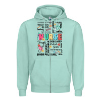 Seafoam nurse word Zipper Hoodie - JahusDesignShop