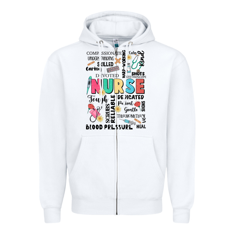Nurse Word Zipper Hoodie by JahusDesignShop | Teevron