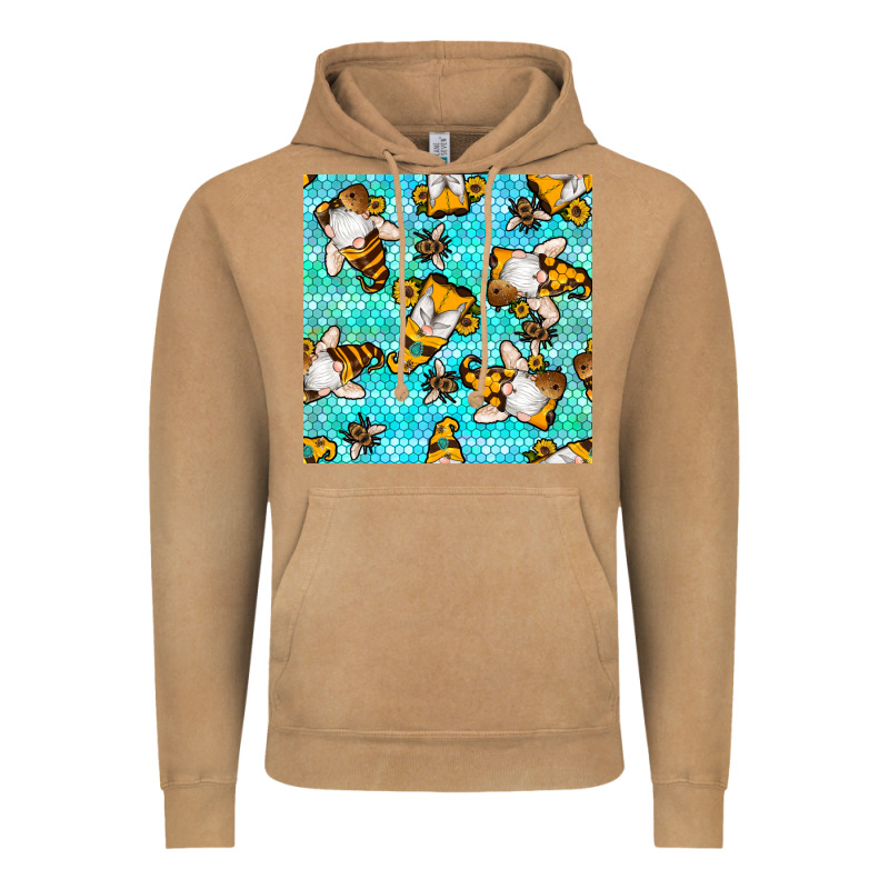 Honey Bee Gnomes Seamless Pattern Vintage Hoodie by BundleAndBundleShop | Teevron