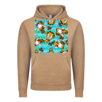 Vintage Coffee honey bee gnomes seamless pattern Vintage Hoodie - BundleAndBundleShop