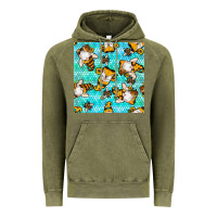 Vintage Olive honey bee gnomes seamless pattern Vintage Hoodie - BundleAndBundleShop