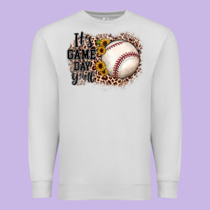 It's Game Day Y'all Baseball Premium Sweatshirt Designed By Jahusdesignshop