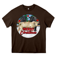 Chocolate Brown Merry Christmas Charolais Bull Heavy Core Tee - RanaPortraitStore