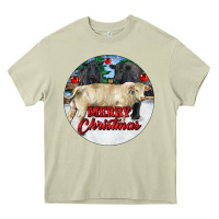 Mossy Merry Christmas Charolais Bull Heavy Core Tee - RanaPortraitStore