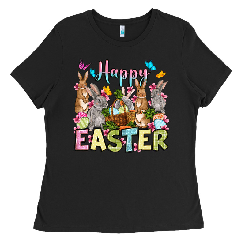 Happy Easter Bunnys Ladies Tee by OliviaCreatesArt | Teevron