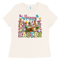 Bone Happy Easter bunnys Ladies Tee - OliviaCreatesArt