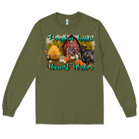 Army Green pumpkin kisses harvest wishes Long Sleeve Tee - BundleAndBundleShop