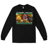Black pumpkin kisses harvest wishes Long Sleeve Tee - BundleAndBundleShop