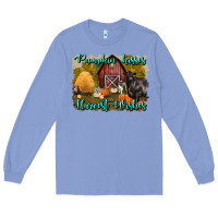 Colony Blue pumpkin kisses harvest wishes Long Sleeve Tee - BundleAndBundleShop