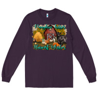 Plum pumpkin kisses harvest wishes Long Sleeve Tee - BundleAndBundleShop