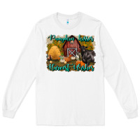 White pumpkin kisses harvest wishes Long Sleeve Tee - BundleAndBundleShop