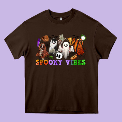 Spooky Vibes Sports Ghosts Heavy Core Tee Designed By Cowgirlartshop