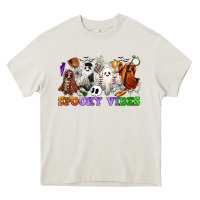 Cream spooky vibes sports ghosts Heavy Core Tee - CowGirlArtShop