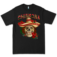 Black Chingona with roses Mexico Premium Tee - HowdyJamesFarm