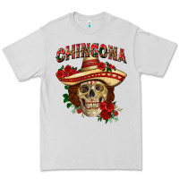 Dove Grey Chingona with roses Mexico Premium Tee - HowdyJamesFarm