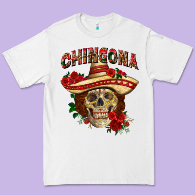 Chingona With Roses Mexico Premium Tee Designed By Howdyjamesfarm