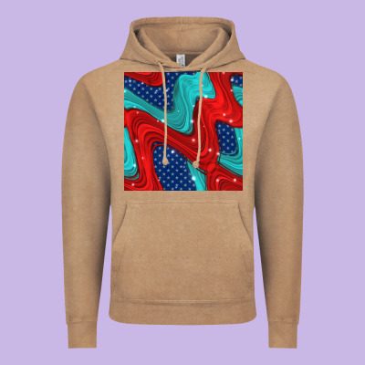American Flag Stripes Seamless Pattern Vintage Hoodie Designed By Bundleandbundleshop