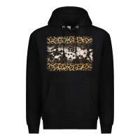 Black leopard cowhide pattern background Premium Hoodie - Jasminsmagicworld