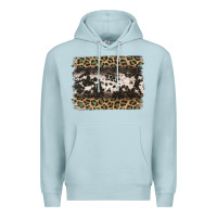 Blue Mist leopard cowhide pattern background Premium Hoodie - Jasminsmagicworld