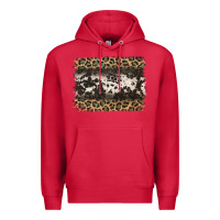 Cardinal leopard cowhide pattern background Premium Hoodie - Jasminsmagicworld
