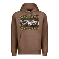 Chestnut leopard cowhide pattern background Premium Hoodie - Jasminsmagicworld