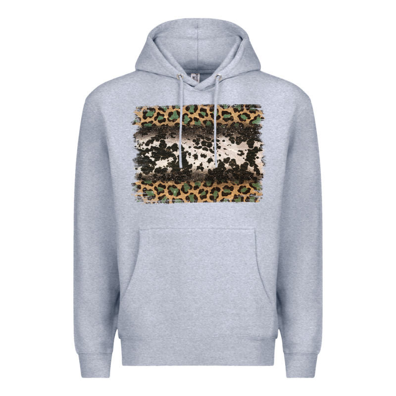 Leopard Cowhide Pattern Background Premium Hoodie by Jasminsmagicworld | Teevron